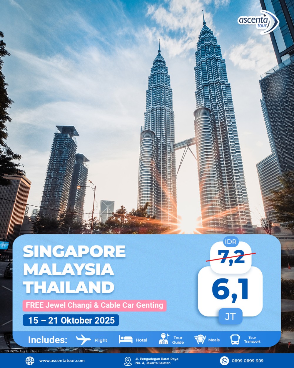 Tour 3 Negara Singapore Malaysia Thailand 7D6N